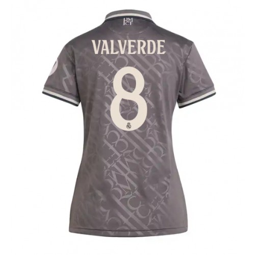 Fotballdrakt Dame Real Madrid Federico Valverde #8 Tredjedrakt 2024-25 Kortermet